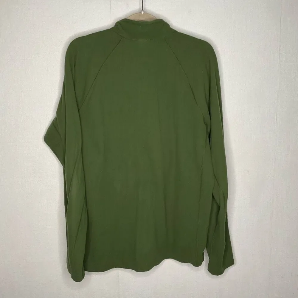 THE NORTH FACE Sweatshirt Mens XL Green 1/2 Zip Fleece Pullover Base Layer Shirt